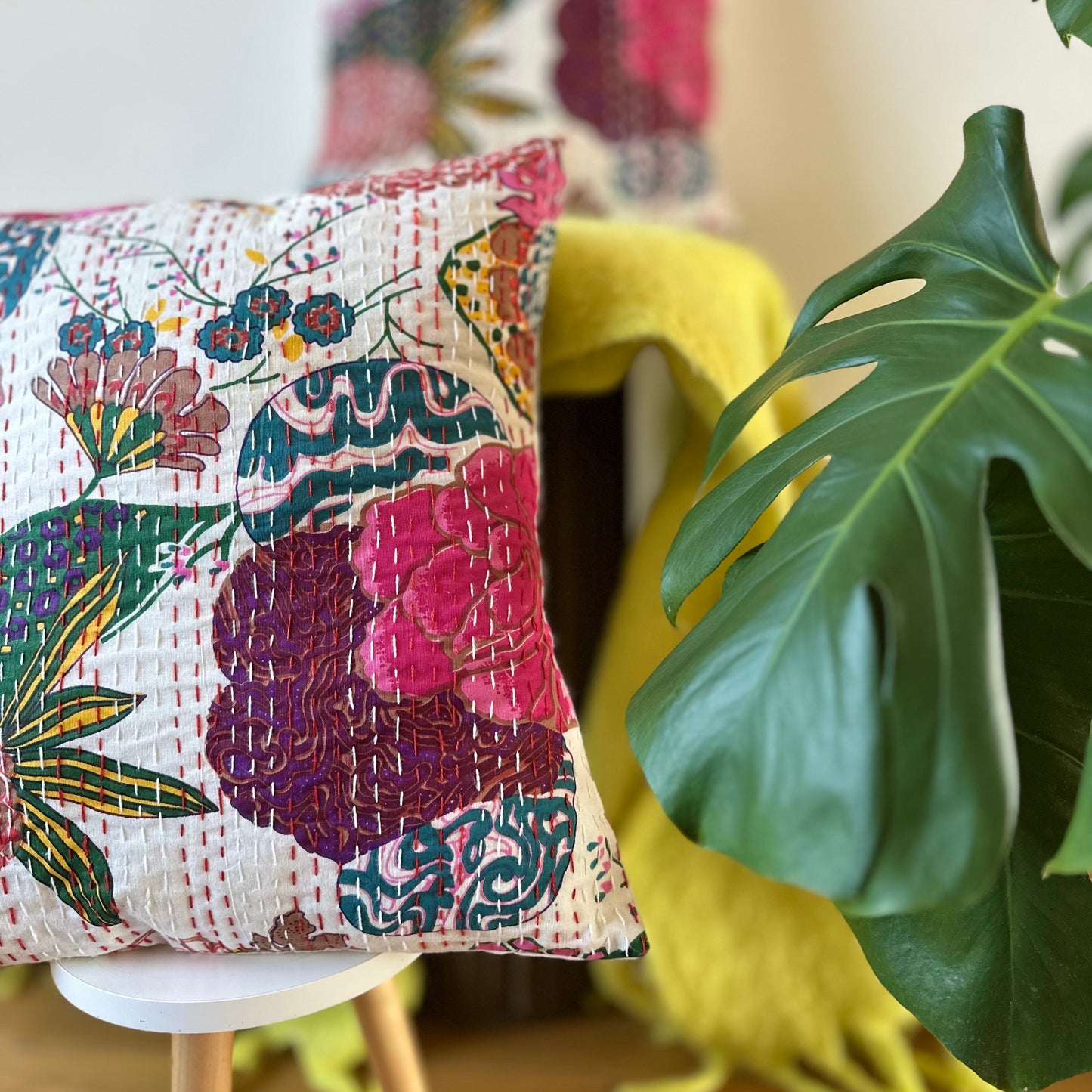 Cushion Cover — White Florals
