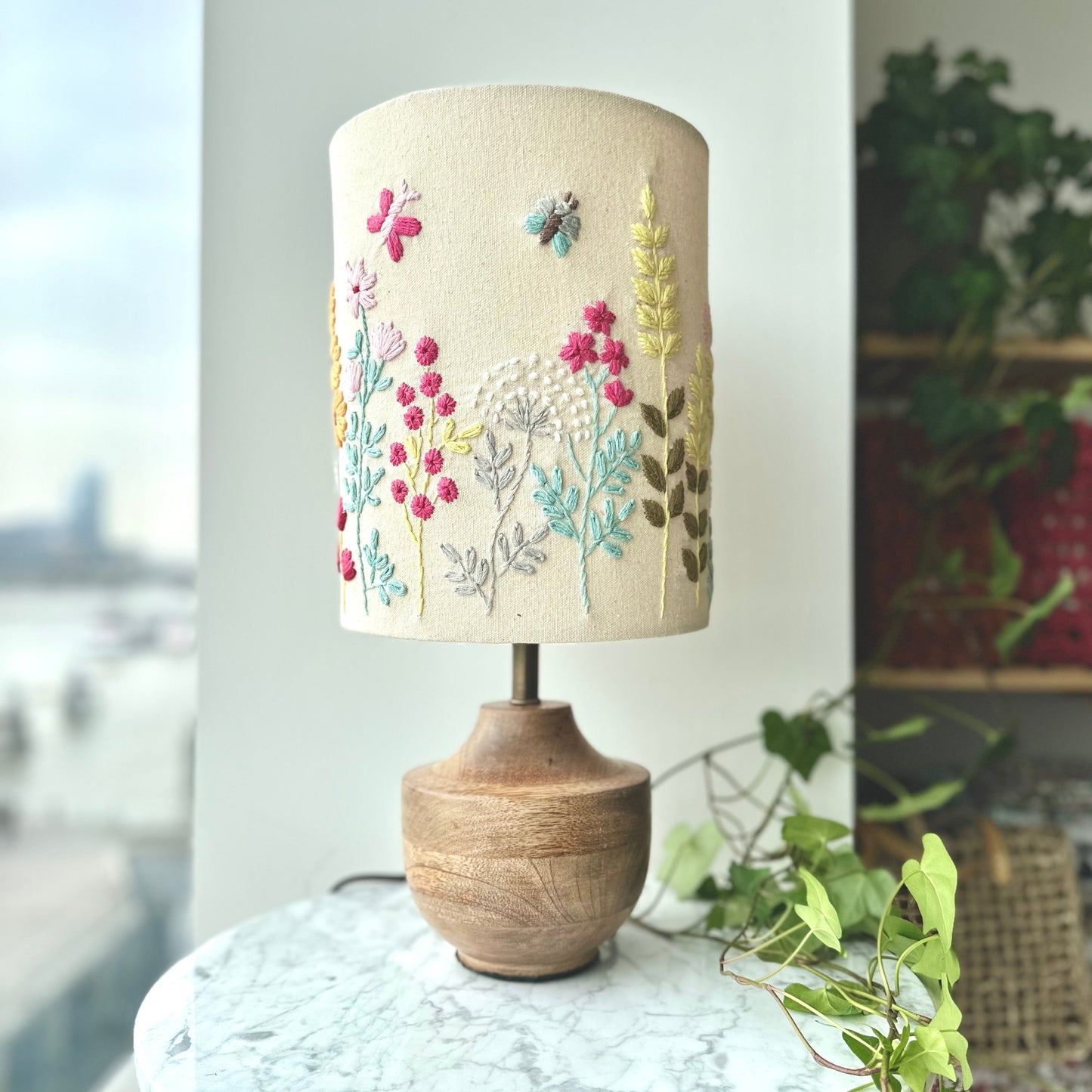Hand Embroidered Lampshade