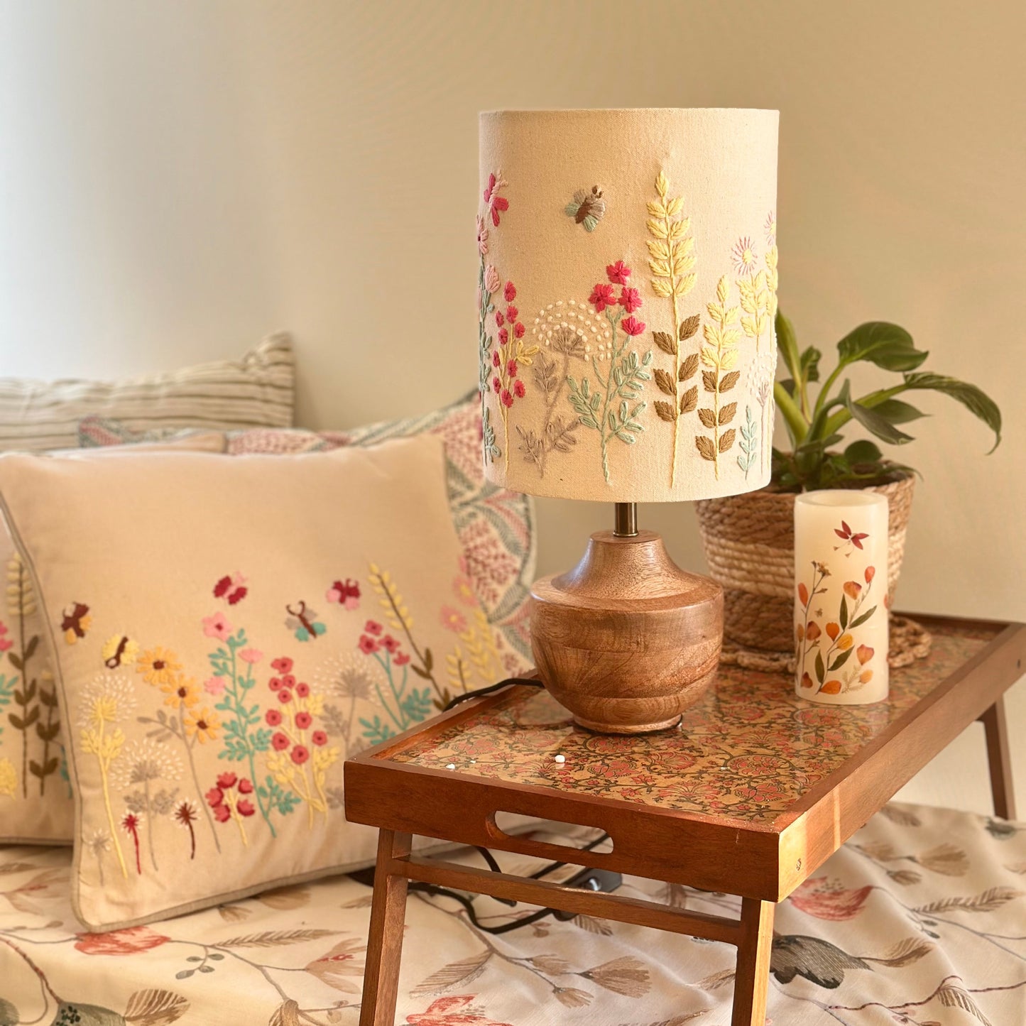 Hand Embroidered Lampshade