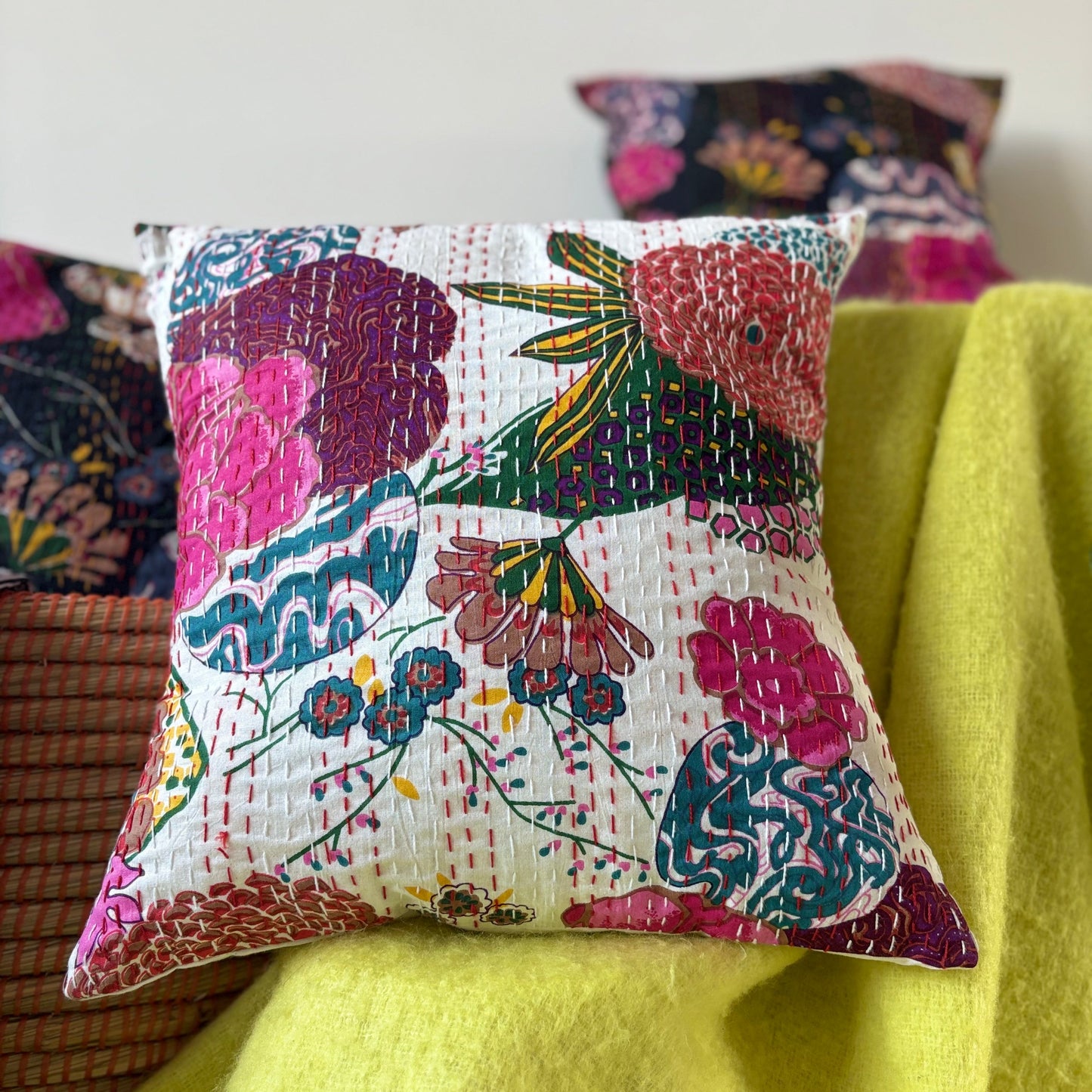 Cushion Cover — White Florals