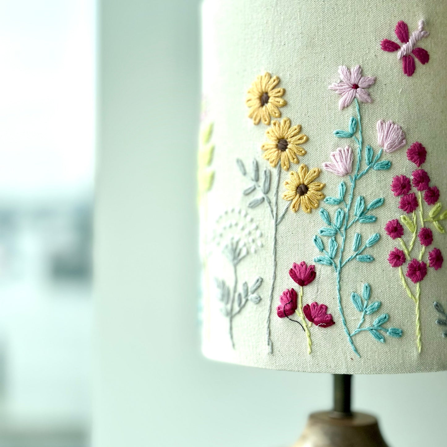 Hand Embroidered Lampshade