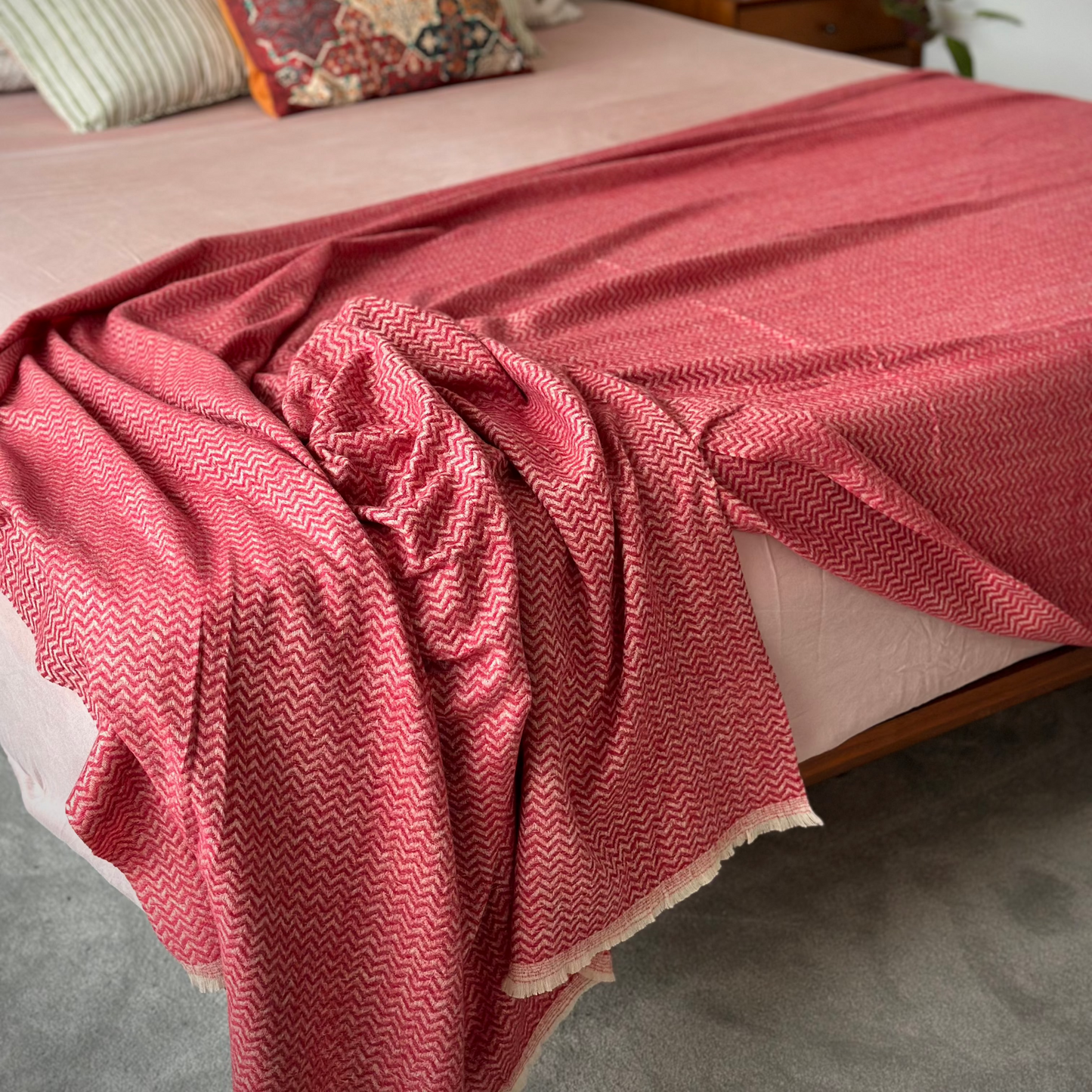Cashmere Throw - Red