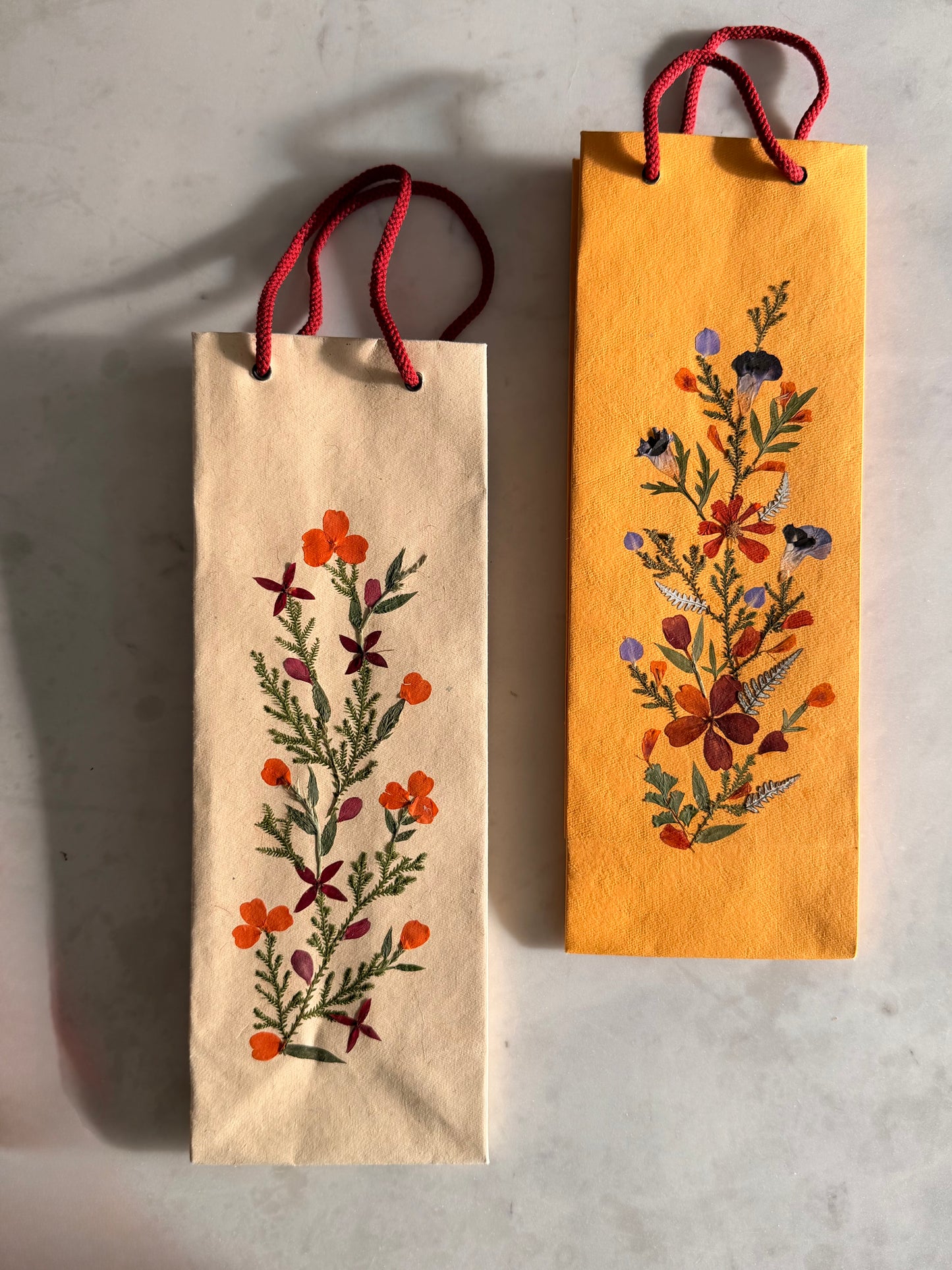 Handmade Wine Bags - Set of 5