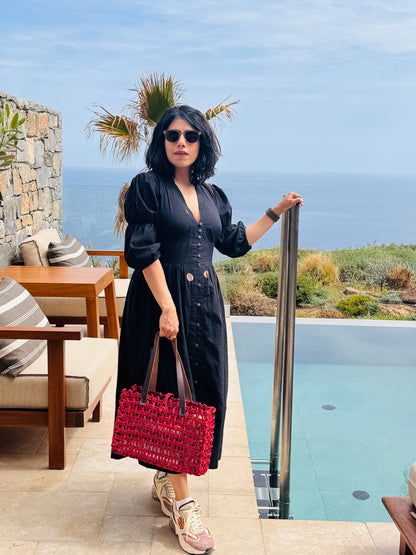 Summer Tote Bag - Bright Red