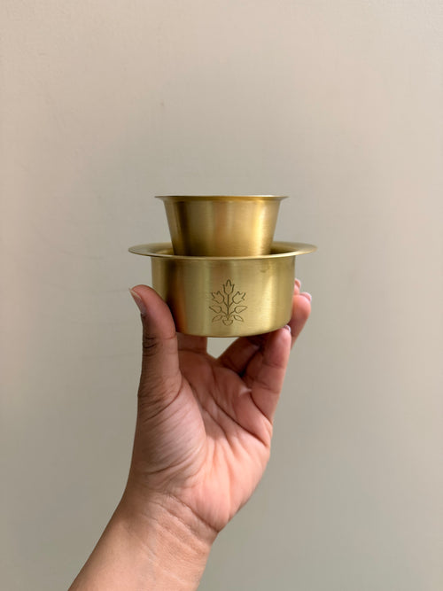 Brass Filter Coffee Cups - Set of 2