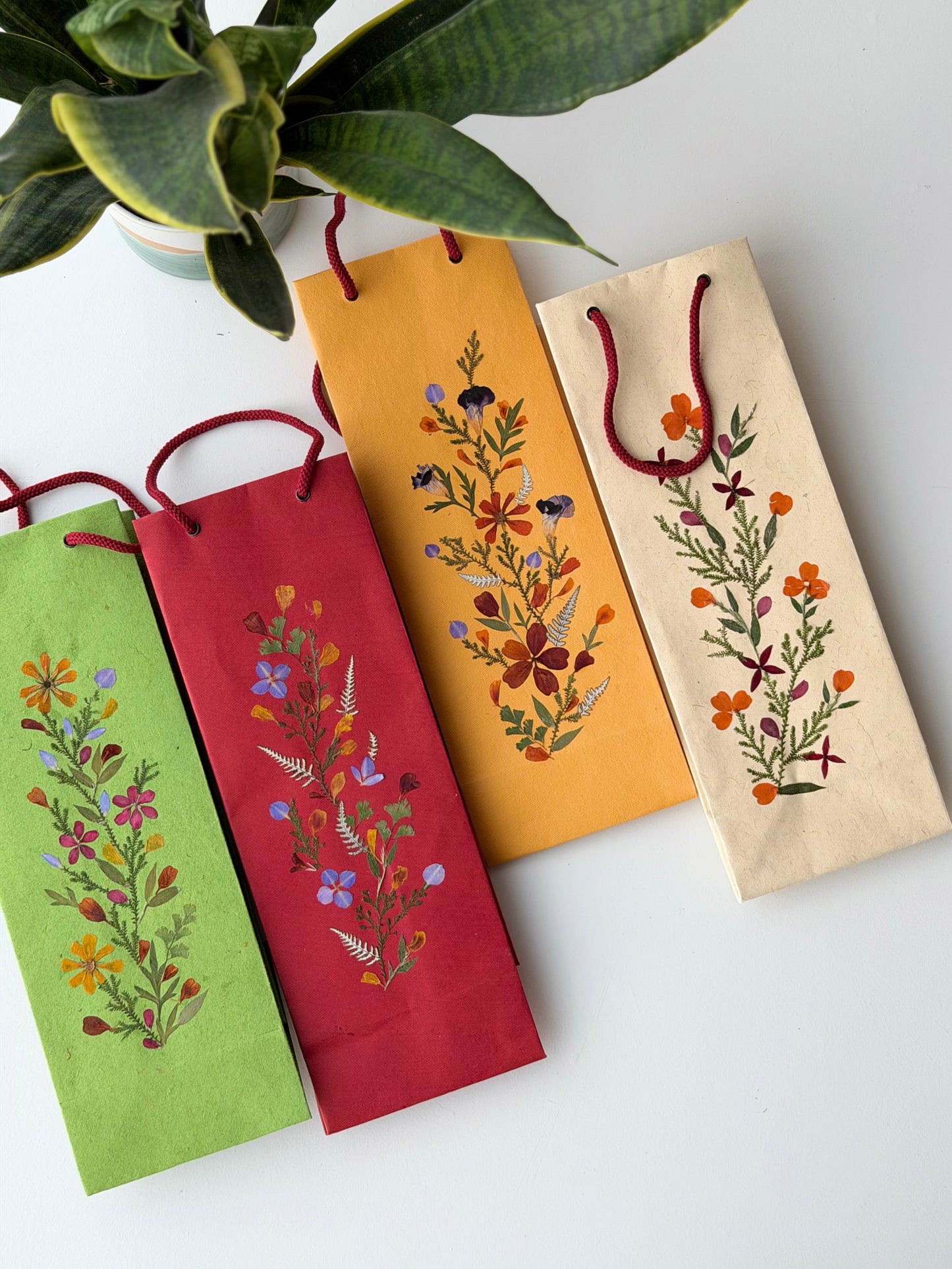 Handmade Wine Bags - Set of 5