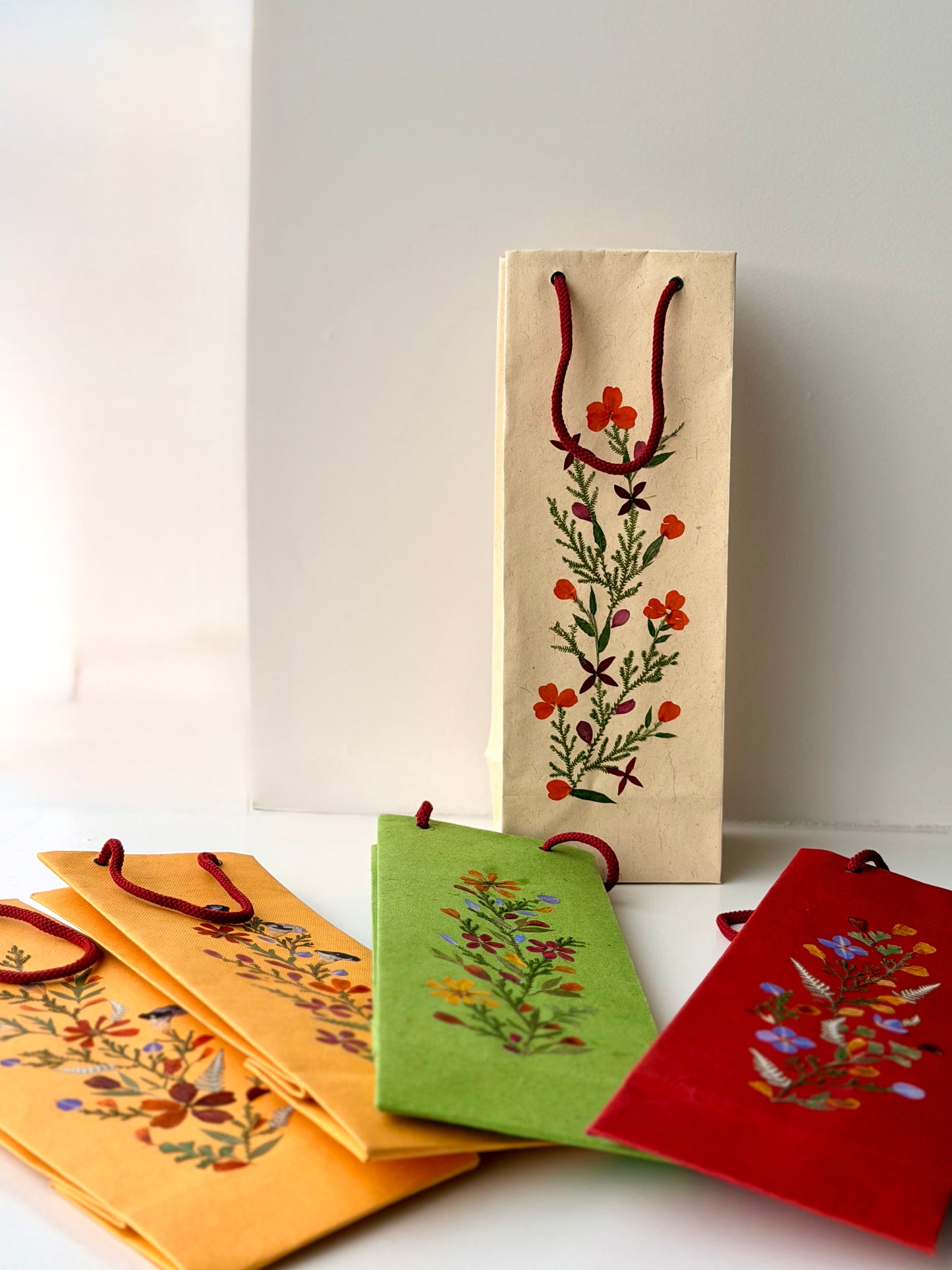 Handmade Wine Bags - Set of 5