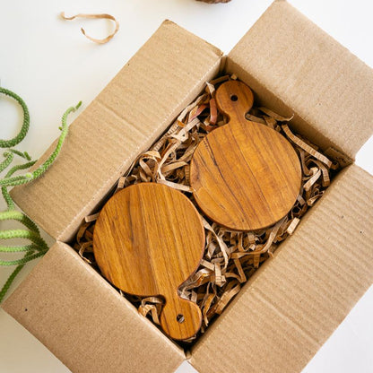 Teak Wood Coasters – Set of 2