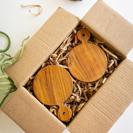 Teak Wood Coasters – Set of 2