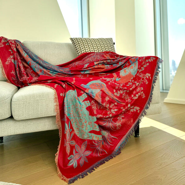 Cashmere & Wool Reversible Throw