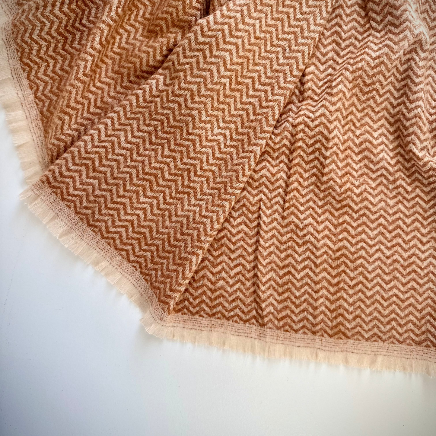 Cashmere Throw - Orange Brown